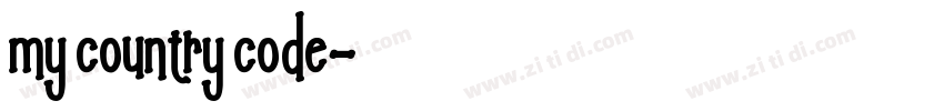 my country code字体转换